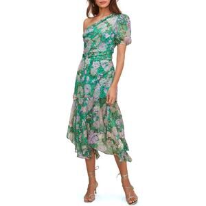 NWT ASTR The Label Santorini Floral One Shoulder Dress Size M